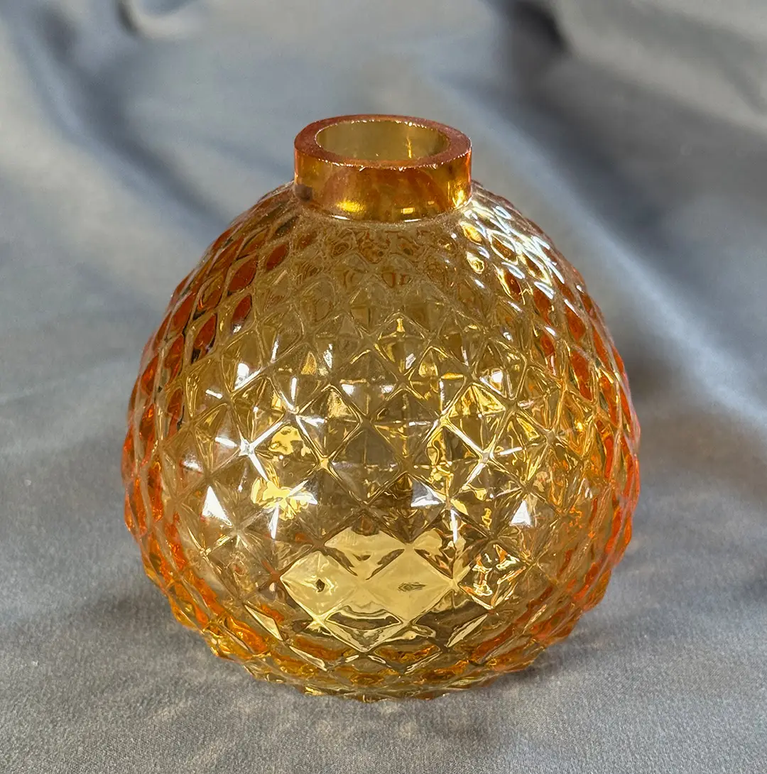 Glasvase „Amber glow“ – 9 cm | Gold-Orange – Bild 2