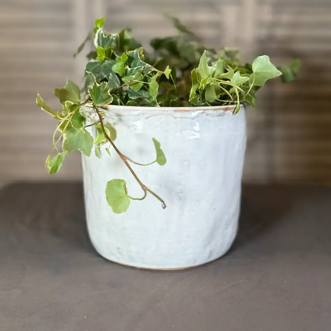 Keramik-Übertopf „Limestone“ 17 cm | Crèmeweiß – Bild 5